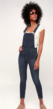 Levi's Women's Skinny Denim Overalls‎ "Over and Out" Medium Wash Size 27